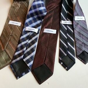 5 classy Calvin Klein all silk ties